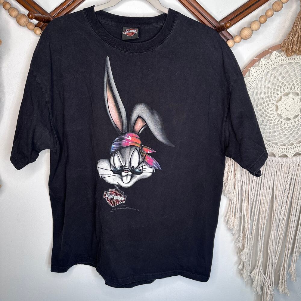 Harley Davidson Looney Tunes Jacksonville FL Biker Graphic T